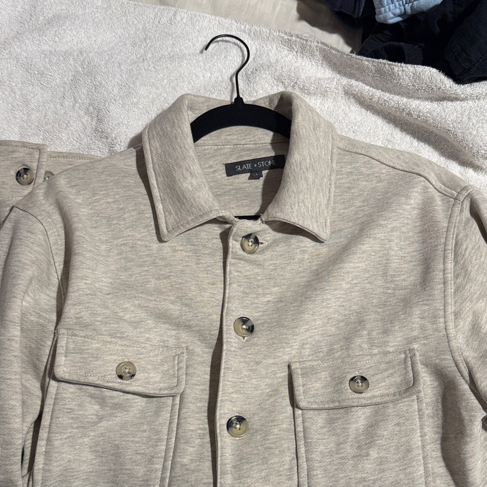 Slate & Stone Men's Light Gray Shirt Jacket